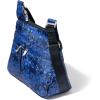 imageBaggallini Cross Over Crossbody Women 11x85 Medium Travel Bag Lightweight WaterResistant Nylon Organized Handbag PurseInk Hydrangea