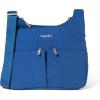 imageBaggallini Cross Over Crossbody Women 11x85 Medium Travel Bag Lightweight WaterResistant Nylon Organized Handbag PurseLapis