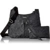 imageBaggallini Cross Over Crossbody Women 11x85 Medium Travel Bag Lightweight WaterResistant Nylon Organized Handbag PurseMidnight Blossom Print