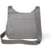 imageBaggallini Cross Over Crossbody Women 11x85 Medium Travel Bag Lightweight WaterResistant Nylon Organized Handbag PursePewter Zebra Emboss