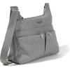 imageBaggallini Cross Over Crossbody Women 11x85 Medium Travel Bag Lightweight WaterResistant Nylon Organized Handbag PurseStone Heritage