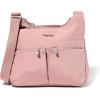 imageBaggallini Cross Over Crossbody Women 11x85 Medium Travel Bag Lightweight WaterResistant Nylon Organized Handbag PurseWoodrose