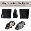 imageBaggallini Essential Crossbody Bags for Women 9x8 Organized Lightweight Washable Nylon Travel Handbag Purse wRFID ProtectionBlack