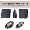 imageBaggallini Essential Crossbody Bags for Women 9x8 Organized Lightweight Washable Nylon Travel Handbag Purse wRFID ProtectionCharcoal Gray