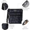 imageBaggallini Essential Crossbody Bags for Women 9x8 Organized Lightweight Washable Nylon Travel Handbag Purse wRFID ProtectionMidnight Garden