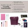 imageBaggallini Essential Crossbody Bags for Women 9x8 Organized Lightweight Washable Nylon Travel Handbag Purse wRFID ProtectionMulberry