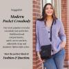 imageBaggallini Modern Pocket Crossbody Bag for Women 85quotx85quot Handbag Purse With Rfid Lightweight WaterresistantBlack