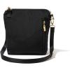 imageBaggallini Modern Pocket Crossbody Bag for Women 85quotx85quot Handbag Purse With Rfid Lightweight WaterresistantBlack W Gold Hardware