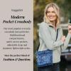 imageBaggallini Modern Pocket Crossbody Bag for Women 85quotx85quot Handbag Purse With Rfid Lightweight WaterresistantNavy Petal