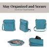 imageBaggallini Modern Pocket Crossbody Bag for Women 85quotx85quot Handbag Purse With Rfid Lightweight WaterresistantSeaside Blue