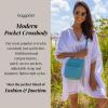 imageBaggallini Modern Pocket Crossbody Bag for Women 85quotx85quot Handbag Purse With Rfid Lightweight WaterresistantSeaside Blue