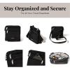 imageBaggallini Securtex AntiTheft Crossbody 825quot Small  10quot Large Travel Purse with RFID Card Slots ampamp CutResistant StrapBlack