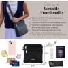 imageBaggallini Securtex AntiTheft Crossbody 825quot Small  10quot Large Travel Purse with RFID Card Slots ampamp CutResistant StrapBlack