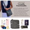 imageBaggallini Securtex AntiTheft Crossbody 825quot Small  10quot Large Travel Purse with RFID Card Slots ampamp CutResistant StrapCharcoal