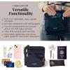 imageBaggallini Securtex AntiTheft Crossbody 825quot Small  10quot Large Travel Purse with RFID Card Slots ampamp CutResistant StrapFrench Navy
