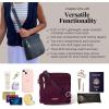 imageBaggallini Securtex AntiTheft Crossbody 825quot Small  10quot Large Travel Purse with RFID Card Slots ampamp CutResistant StrapMulberry