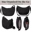 imageBaggallini Swift Crescent Crossbody Bag for Women  Lightweight 12quotx8quot Travel Purse HandbagBlite Black
