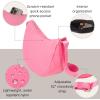 imageBaggallini Swift Crescent Crossbody Bag for Women  Lightweight 12quotx8quot Travel Purse HandbagBlite Bloom Pink