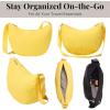 imageBaggallini Swift Crescent Crossbody Bag for Women  Lightweight 12quotx8quot Travel Purse HandbagBlite Lemon