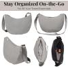 imageBaggallini Swift Crescent Crossbody Bag for Women  Lightweight 12quotx8quot Travel Purse HandbagBlite Silver Sand