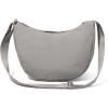 imageBaggallini Swift Crescent Crossbody Bag for Women  Lightweight 12quotx8quot Travel Purse HandbagBlite Silver Sand