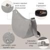 imageBaggallini Swift Crescent Crossbody Bag for Women  Lightweight 12quotx8quot Travel Purse HandbagBlite Silver Sand