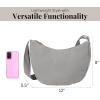 imageBaggallini Swift Crescent Crossbody Bag for Women  Lightweight 12quotx8quot Travel Purse HandbagBlite Silver Sand
