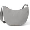 imageBaggallini Swift Crescent Crossbody Bag for Women  Lightweight 12quotx8quot Travel Purse HandbagBlite Silver Sand