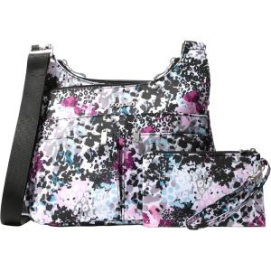 imageBaggallini Cross Over Crossbody Women 11x85 Medium Travel Bag Lightweight WaterResistant Nylon Organized Handbag PurseAbstract Cheetah