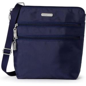 imageBaggallini Essential Crossbody Bags for Women 9x8 Organized Lightweight Washable Nylon Travel Handbag Purse wRFID ProtectionCadet Navy