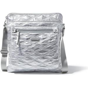 imageBaggallini Go Bagg with RFID Phone WristletSilver Metallic Quilt