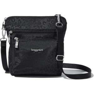 imageBaggallini Modern Pocket Crossbody Bag for Women 85quotx85quot Handbag Purse With Rfid Lightweight WaterresistantBlack Cheetah Emboss