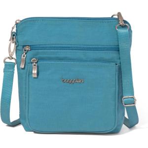 imageBaggallini Modern Pocket Crossbody Bag for Women 85quotx85quot Handbag Purse With Rfid Lightweight WaterresistantSeaside Blue