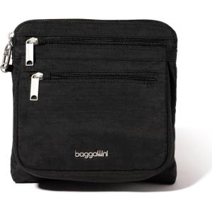 imageBaggallini Securtex AntiTheft Crossbody 825quot Small  10quot Large Travel Purse with RFID Card Slots ampamp CutResistant StrapBlack