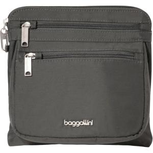imageBaggallini Securtex AntiTheft Crossbody 825quot Small  10quot Large Travel Purse with RFID Card Slots ampamp CutResistant StrapCharcoal