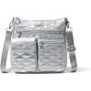 imageBaggallini Modern Everywhere Slim CrossbodySilver Metallic Quilt