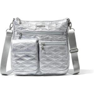 imageBaggallini Modern Everywhere Slim CrossbodySilver Metallic Quilt