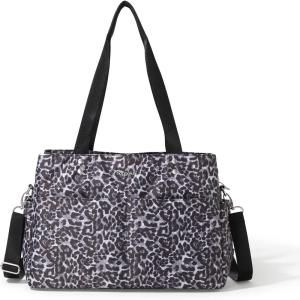 imageBaggallini The Only Bag  MultiCompartment Crossbody Tote Bag for WomenGrey Wild Cheetah