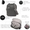 imageBaggallini Securtex Antitheft Mini Everything Crossbody Bag 63quotx825quot Rfid Locking Zippers ampamp Cutresistant StrapCharcoal
