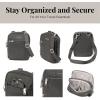 imageBaggallini Securtex Antitheft Mini Everything Crossbody Bag 63quotx825quot Rfid Locking Zippers ampamp Cutresistant StrapCharcoal