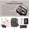 imageBaggallini Securtex Antitheft Mini Everything Crossbody Bag 63quotx825quot Rfid Locking Zippers ampamp Cutresistant StrapCharcoal