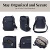 imageBaggallini Securtex Antitheft Mini Everything Crossbody Bag 63quotx825quot Rfid Locking Zippers ampamp Cutresistant StrapFrench Navy