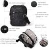 imageBaggallini Securtex Antitheft Mini Everything Crossbody Bag 63quotx825quot Rfid Locking Zippers ampamp Cutresistant StrapMidnight Blossom Print