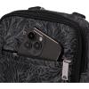 imageBaggallini Securtex Antitheft Mini Everything Crossbody Bag 63quotx825quot Rfid Locking Zippers ampamp Cutresistant StrapMidnight Blossom Print