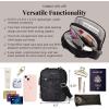 imageBaggallini Securtex Antitheft Mini Everything Crossbody Bag 63quotx825quot Rfid Locking Zippers ampamp Cutresistant StrapMidnight Blossom Print
