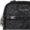 imageBaggallini Securtex Antitheft Mini Everything Crossbody Bag 63quotx825quot Rfid Locking Zippers ampamp Cutresistant StrapMidnight Blossom Print