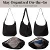 imageBaggallini Swift Hobo Crossbody Bag for Women  Lightweight 157quotx16quot Travel Purse Handbag Hobo BagBlite Black