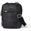 imageBaggallini Securtex Antitheft Mini Everything Crossbody Bag 63quotx825quot Rfid Locking Zippers ampamp Cutresistant StrapMidnight Blossom Print