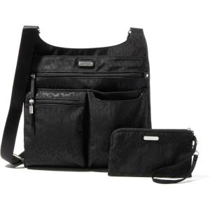 imageBaggallini On Track Crossbody with RFID Phone WristletBlack Cheetah Emboss