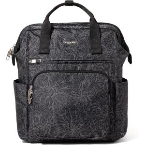 imageBaggallini Securtex AntiTheft Windsor Backpack for Travel Work ampamp Collage RFID ampamp Locking Zipper Up to 16quot LaptopMidnight Blossom Print